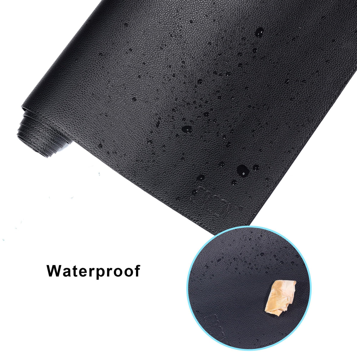 Cacoy 36" x 20" Leather Desk Mat for Home Office, Extra Large PU Leather Desk Pad Blotters, Waterproof Computer Keyboard Mat, Extended Gaming Mouse Pad, Desk Protector for Desktop and PC Laptop, Black