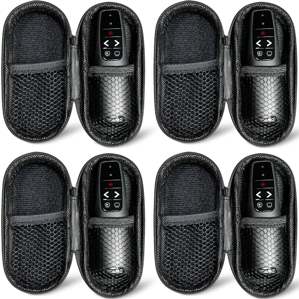 （4 Units） Presentation Clicker with 4 Cases Wireless Presenter Remote PowerPoint Pointer Slide Advancer for Mac Laptop PC Computer Keynote