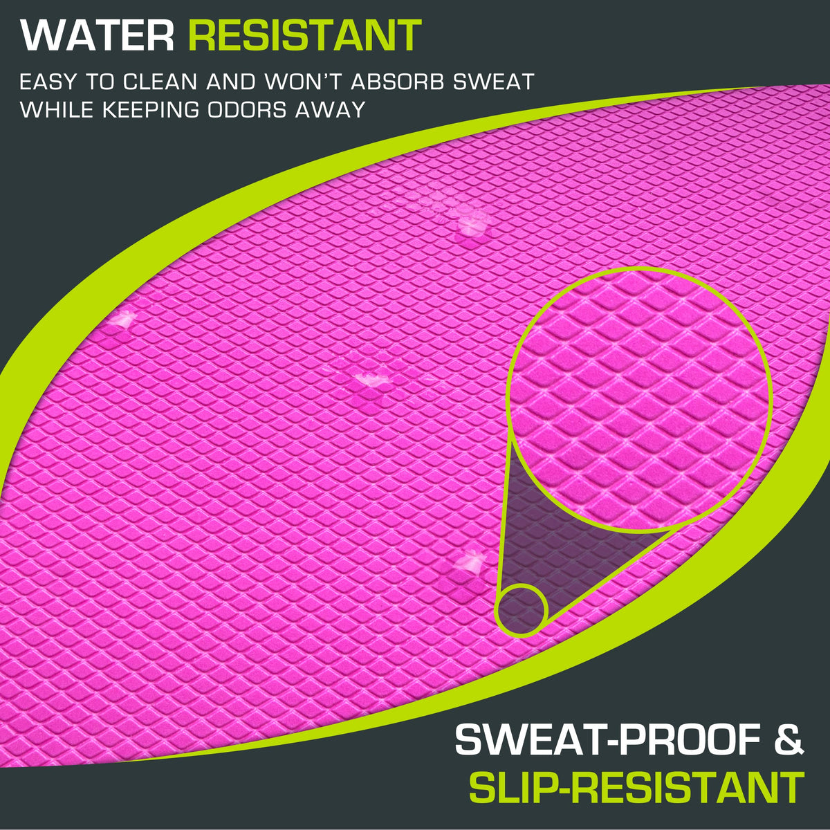 ProsourceFit Exercise Balance Pad – Large Cushioned Non-Slip Foam Mat & Knee Pad for Fitness, Stability Training, Physical Therapy, Yoga 15"x19", Pink