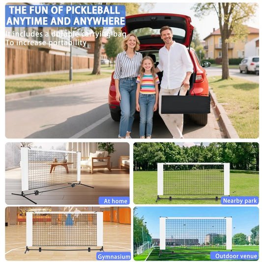 Small Mini Pickleball Net, 5FT Pickle Ball Net Portable Outdoor with Carry Bag, for Outdoor Backyard Home Driveway, Pickleball Dink Net(White Set)