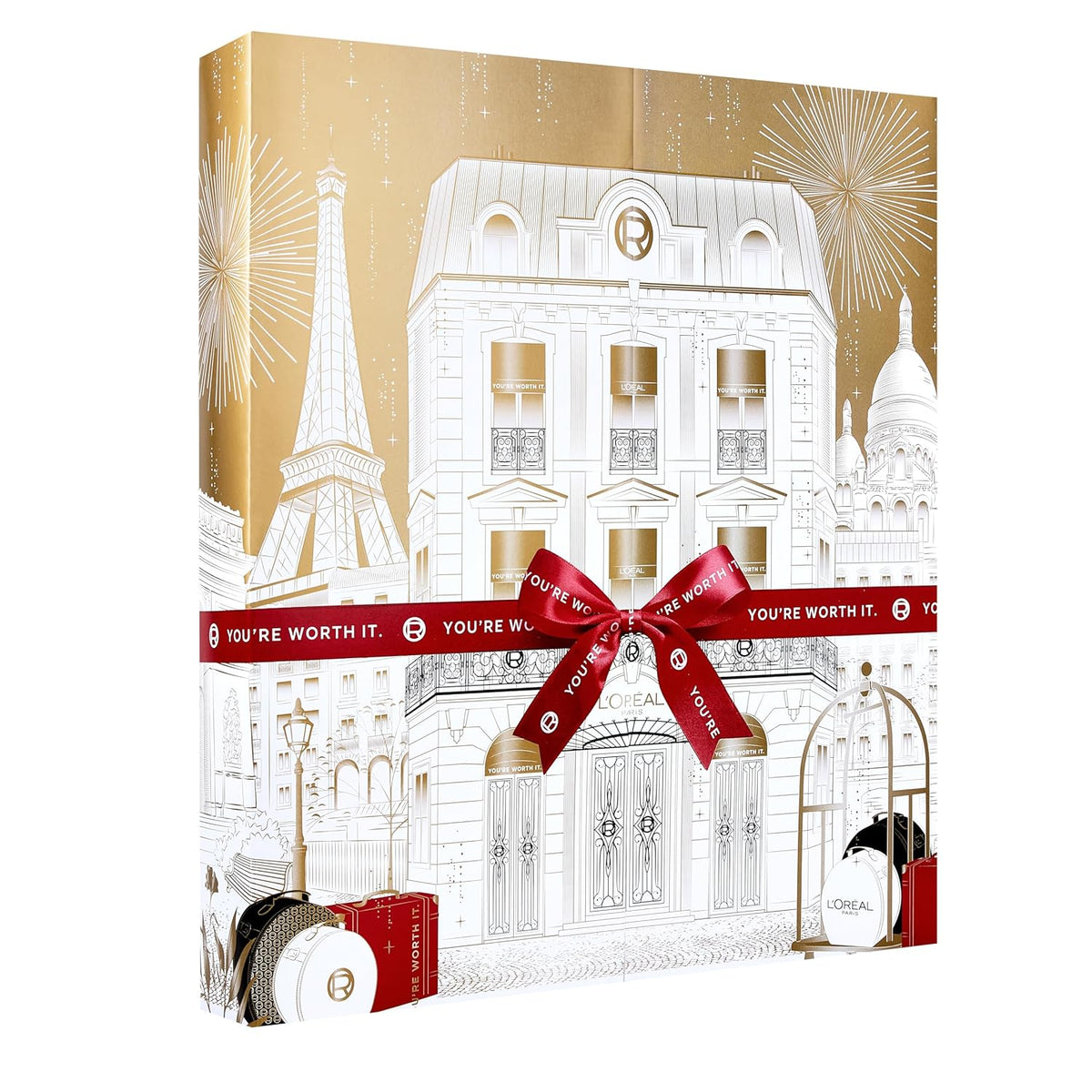 L'Oreal Paris 2025 Holiday Beauty Advent Calendar - Deluxe Makeup, Skincare & Haircare Gift Set