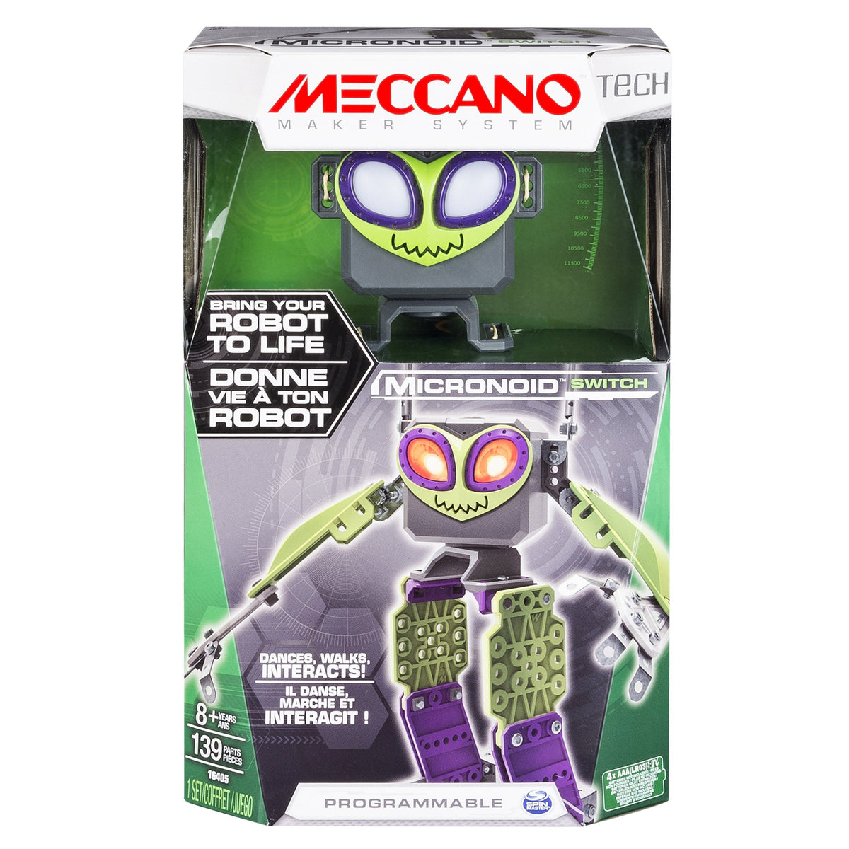Meccano-Erector - Micronoid - Green Switch, Programmable Robot Building Kit