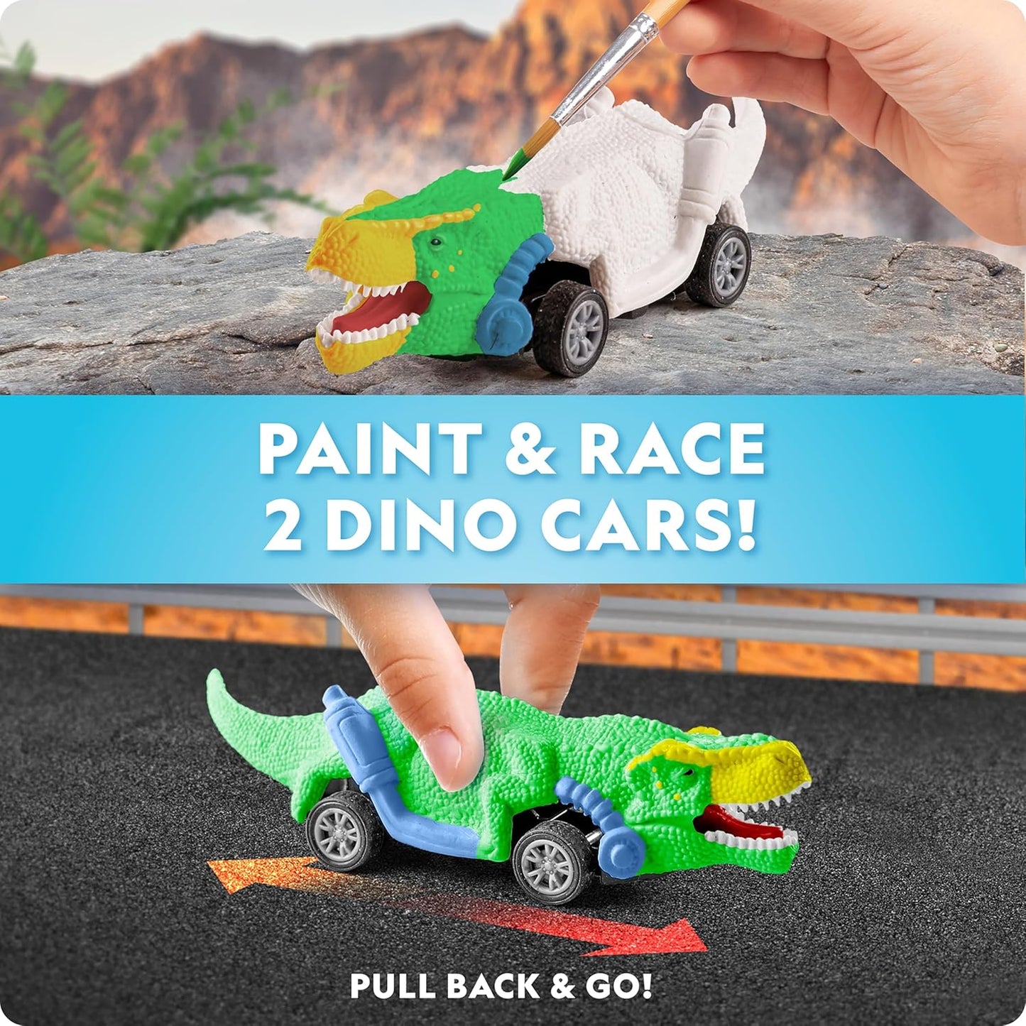 National Geographic Giant Dinosaur Egg Activity Kit - 15+ Dino Crafts, Painting, Clay Models & Learning Guide