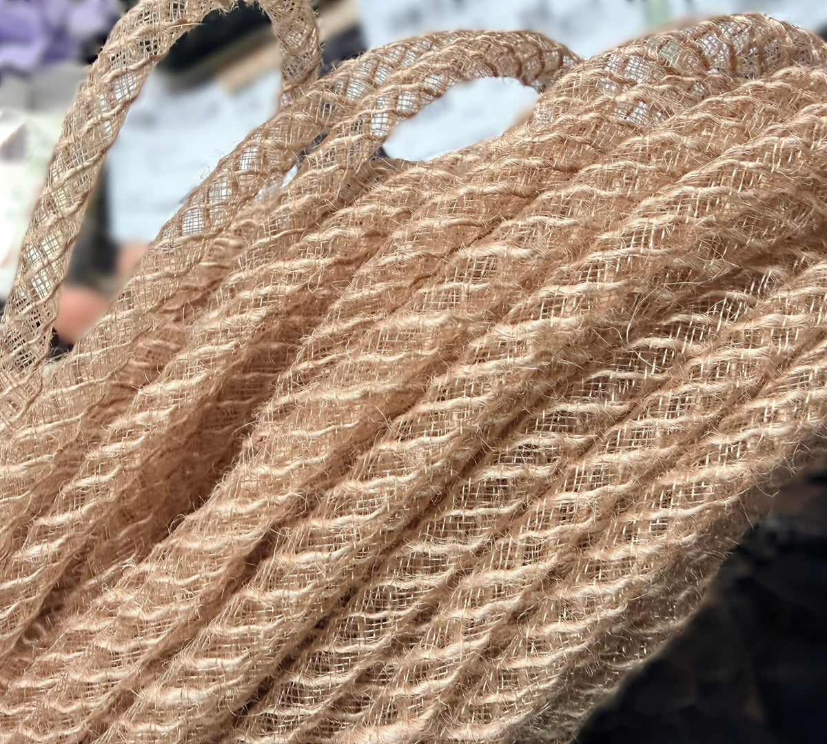 YYCRAFT Burlap Mesh Tube Deco Flex for Wreaths Cyberlox CRIN Crafts 8mm 3/8 Inch x 25 Yards,Natural