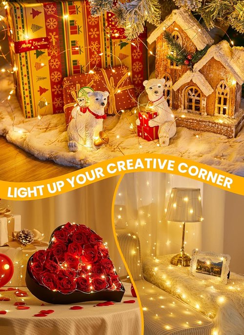 Fairy Lights - 200 LED Waterproof String Lights with Remote & Timer | 66 Feet for Bedroom & Party Decor