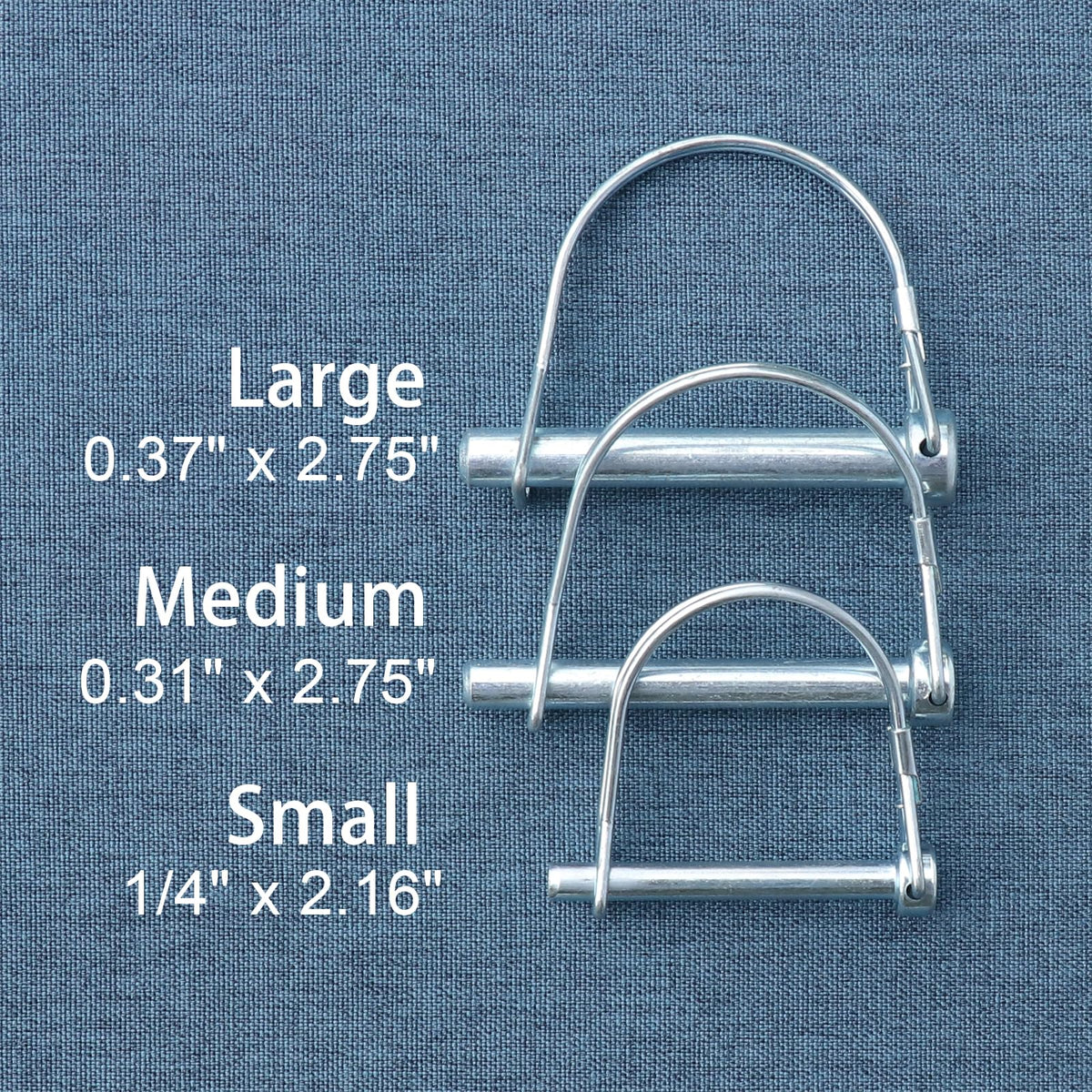 Trailer Coupler Pin, 4PCS Tivnhuils Hitch Pin Safety Coupler Pin, Zinc Plated Carbon Steel Trailer Pin Hardware Pins , 1/4" x 2.16", Small