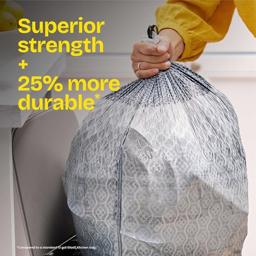 Glad ForceFlex MaxStrength XL Kitchen Trash Bags - 20 Gallon, Fresh Clean Scent, 80 Count