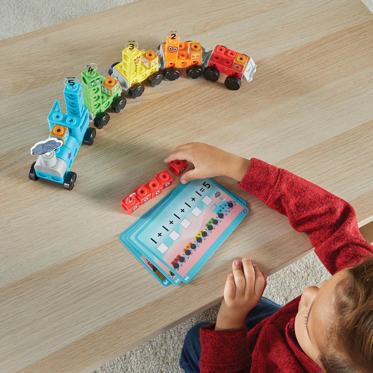 hand2mind Numberblocks Express Train MathLink Cubes Activity Set, Preschool Learning Activities, Train Toy, Counting Blocks, Number Toys, Kids Educational Toys, Math Manipulatives for Preschoolers