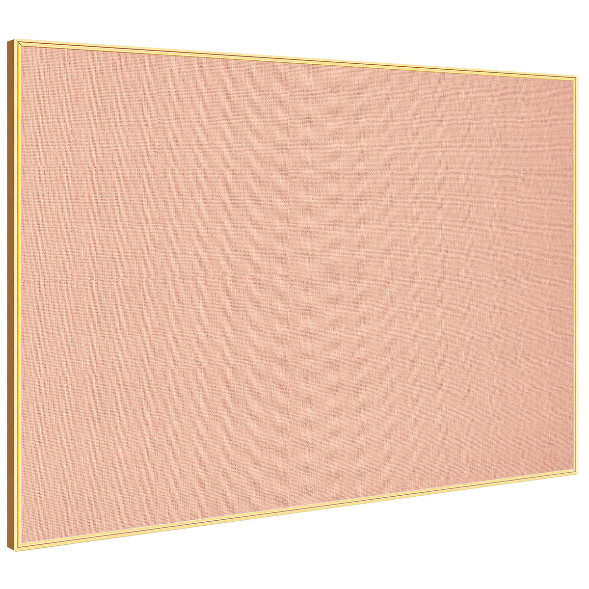 Bulletin Board 30 x 20 inches, Aluminum Framed Fabric Cork Board with 10 Push Pins (Blush Coral, 30 x 20 inches)