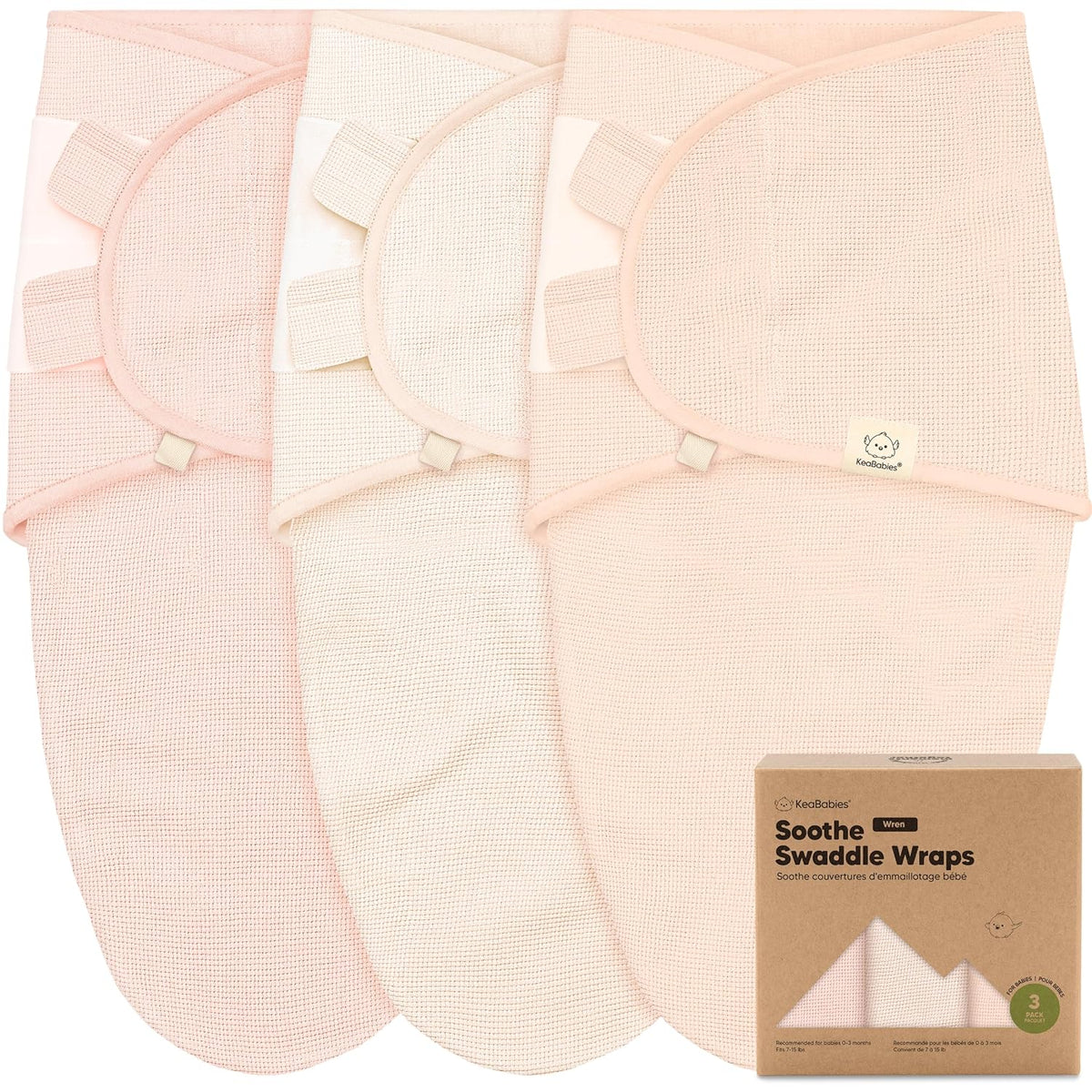 Angelic 3-Pack Organic Swaddles | Soft & Snug Baby Sleep Sacks for Newborns 0-3 Months