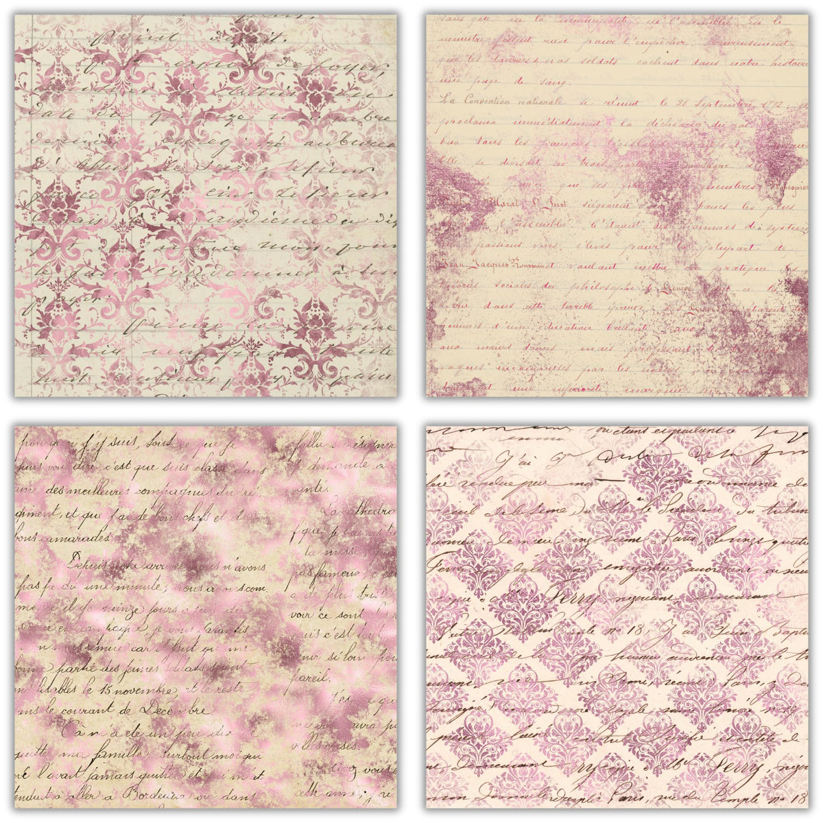 XERE 40 Sheets Pink Scrapbook Paper, 6x6 Ephemera Pattern Paper Pack for Journaling Notebooks, Sketchbook, Bookmark Making, Junk Journal, Scrapbook Art Supplies