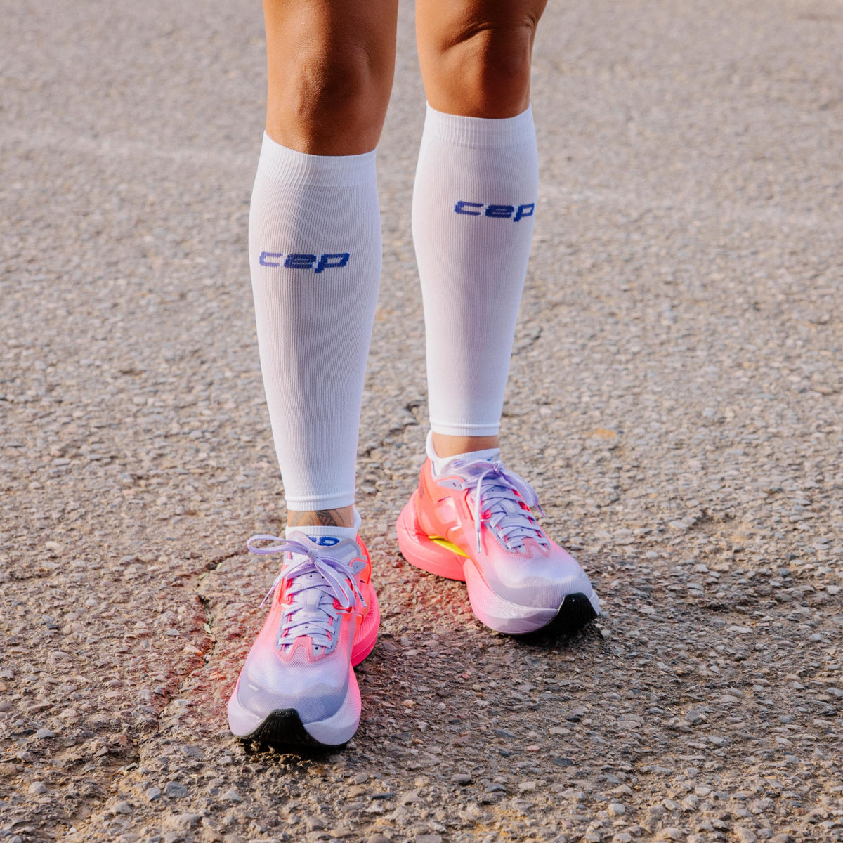 CEP Core Run Ultralight Calf Sleeves, Black/Grey, Men, III