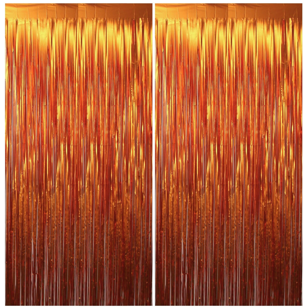 Vagilelf Matte Orange Fringe Backdrop 4 Pack, Orange Streamers for Party Friendsgiving Fall Thanksgiving Halloween Decorations, Photo Booth Curtain, 3.3 x 6.6 ft