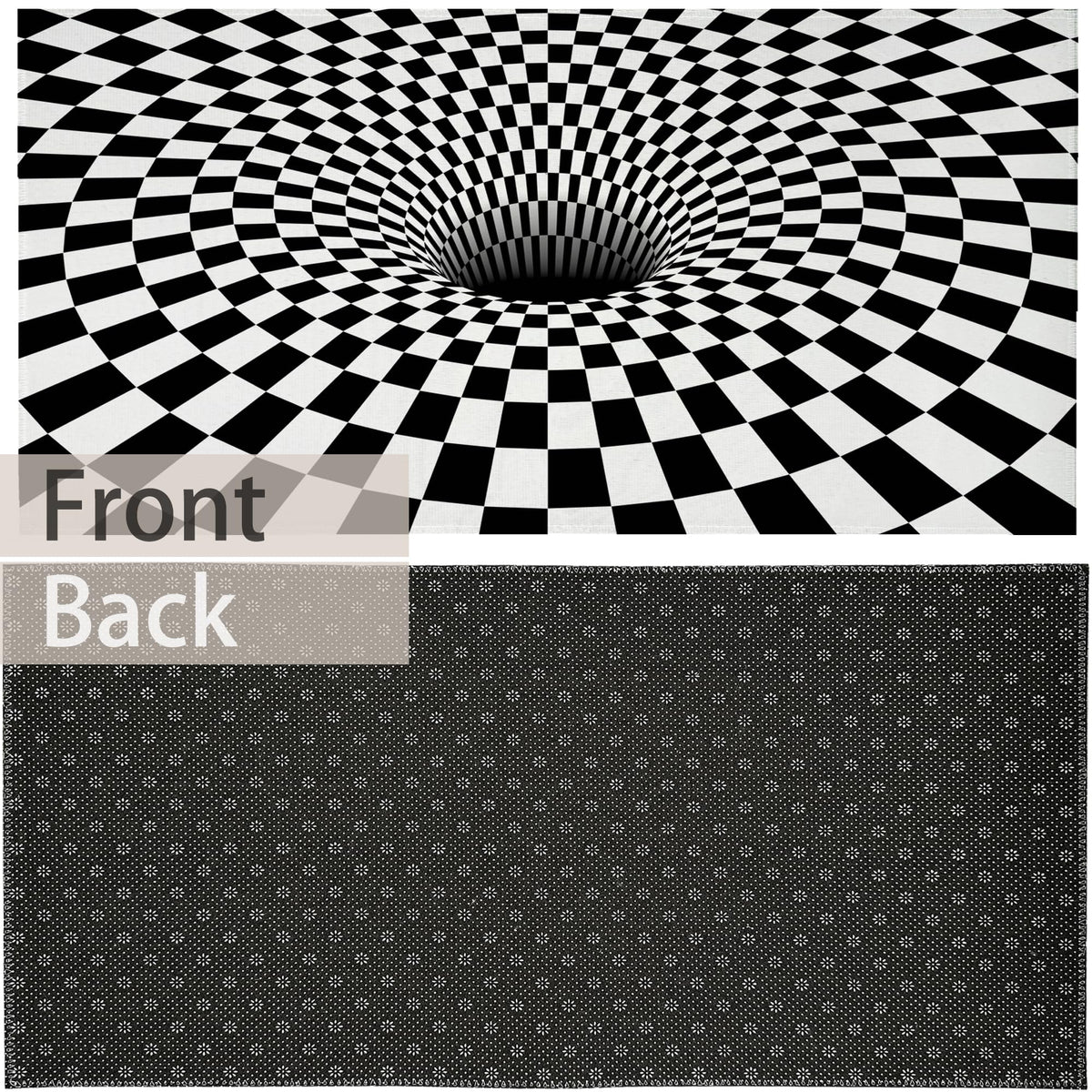 TUBAMQ Welcome 3D Vortex Doormat Indoor Outdoor Patio Optical Illusion Door Mats Non-Slip Entrance Mat for Home,Outside Entry,Yard,Floor,Patio 17x30INCH