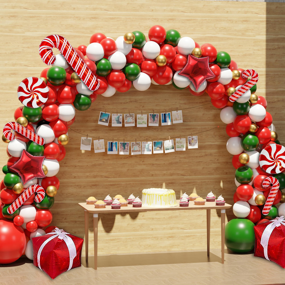 Christmas Balloon Arch Kit, 162PCS Christmas Balloon Garland