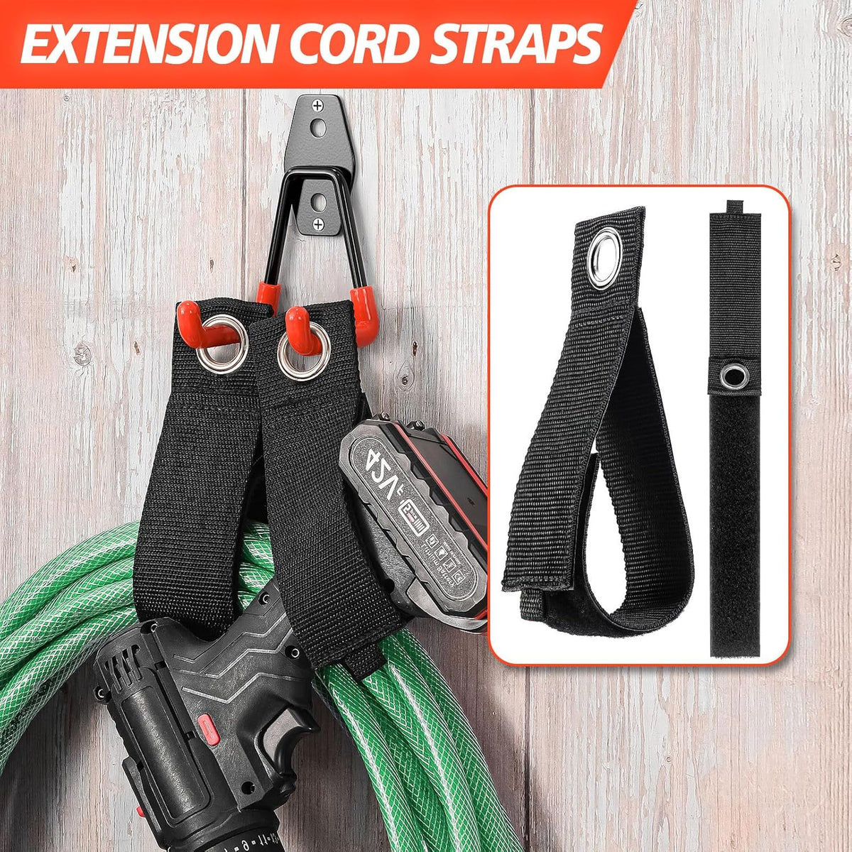Skiennix Heavy Duty Garage Hooks - Solid Steel Wall Mount Hangers with Anti-Slip Coating | 20 Pack for Organizing Tools