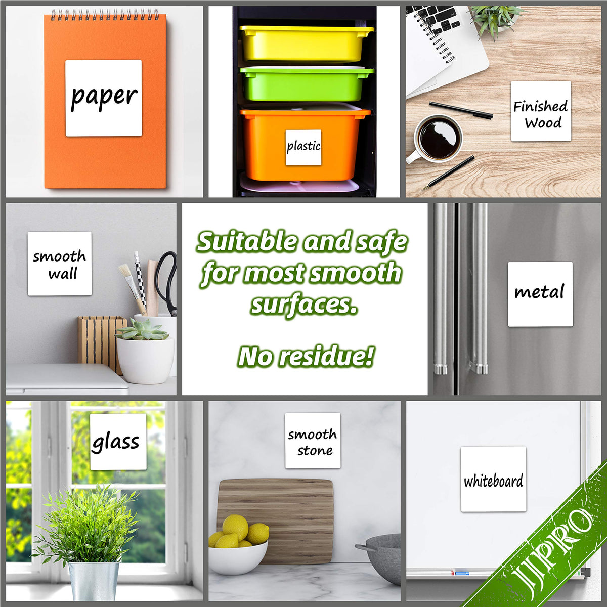 Dry Erase Sticky Notes. Reusable Whiteboard Stickers 4"x4" - 8 Pack. Suitable for All Smooth Surface. Great for Labels, Lists, Reminders and Decals. No Paper Post Notes Again, Its Washable, Removable