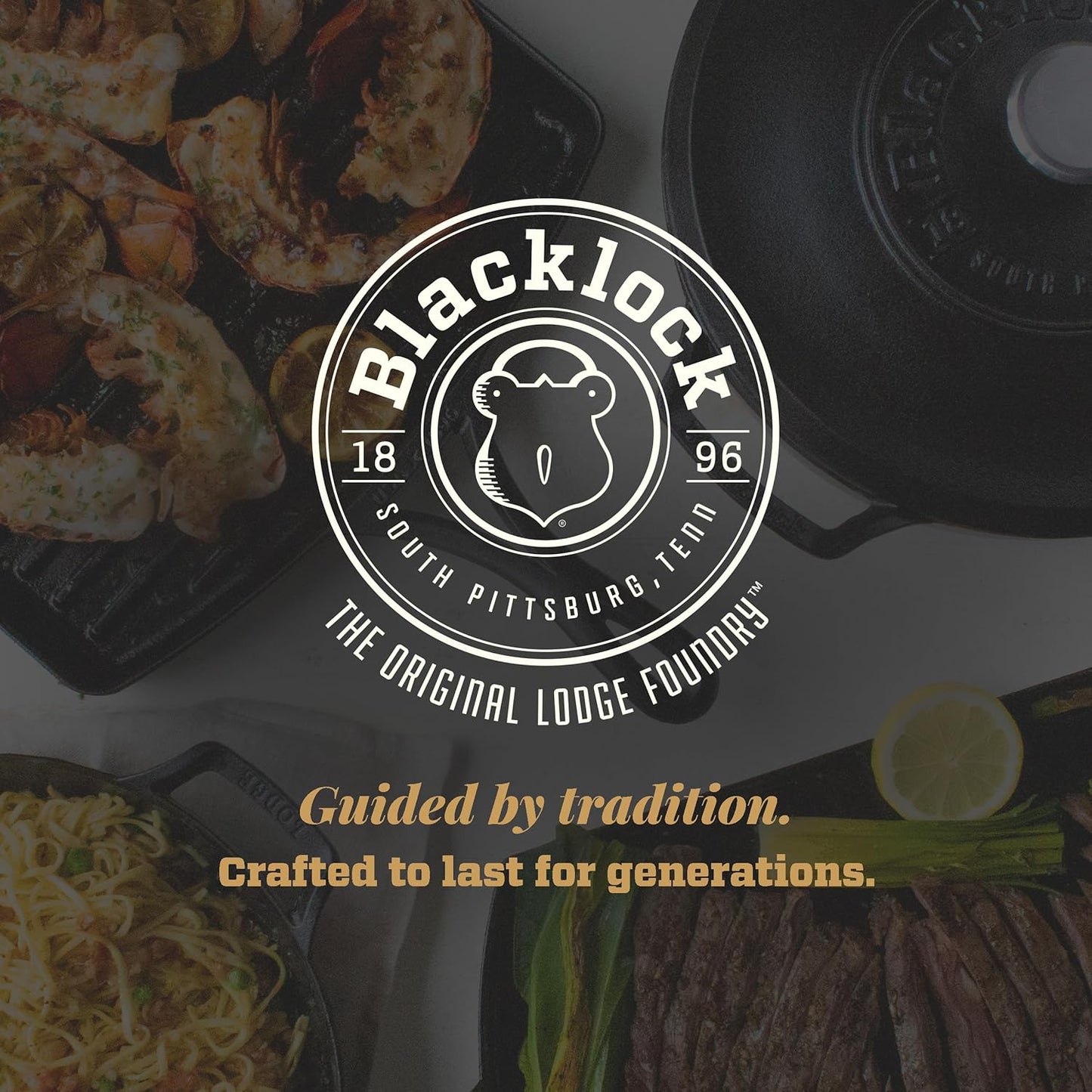 Lodge Blacklock 12" Triple Seasoned Cast Iron Skillet - Lightweight Design | Effortless Cleanup