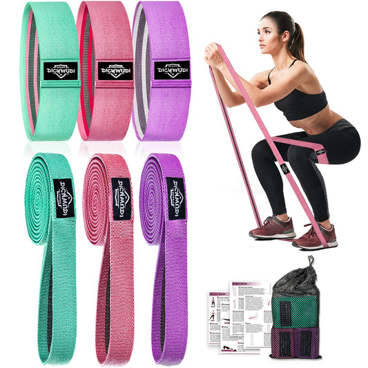 DICYWUDI Fabric Resistance Bands for Working Out, 3Pack or 6Pack Non-Slip Exercise Bands for Women and Men, Fabric Booty Bands for Home, Exercise Fitness, Pilates, Stretching