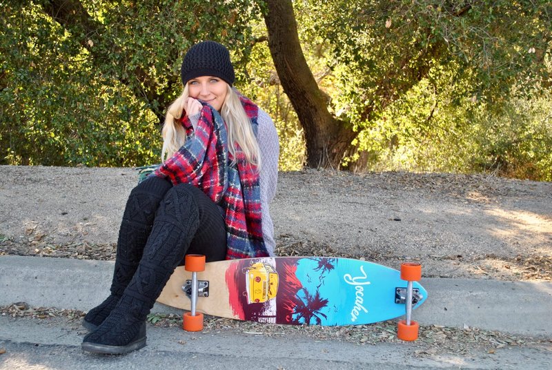 Yocaher Longboard Skateboard Complete Kicktail Cruiser 40" x 10" w/Premium Black Grip Tape, Heavy Duty Aluminum Alloy Truck, 71mm Longboard Wheels (Complete - Kicktail - Blue N' Red)