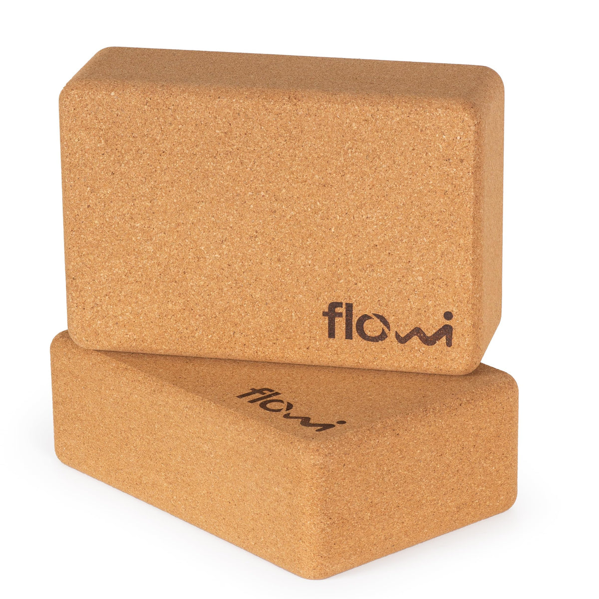 Natural Cork Yoga Blocks 2 Pack with Strap & Massage Balls - Premium Yoga Accessories for Women & Men