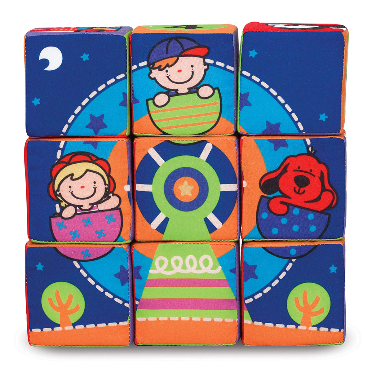 Melissa & Doug K's Kids Match and Build Soft Blocks Set